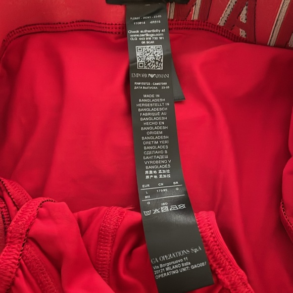 EMPORIO ARMANI Red Briefs, NWT - Picture 8 of 8